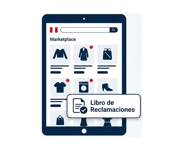 Libro de Reclamaciones virtual integrado en un marketplace vista desde tablet